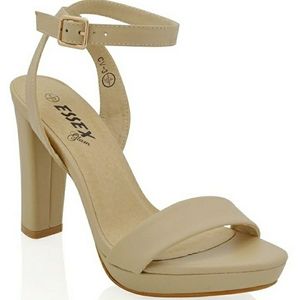 ESSEX GLAM Womens Platform Heels Ankle Strap